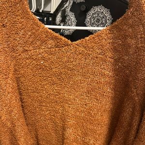 burnt orange sweater